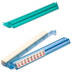 American Mahjong “Blue Calico” Floral Soft Case All-in-One Racks FX-AM007-A
