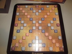 Scrabble Deluxe Collector’s Edition Rotating Turntable Crossword Game #4034