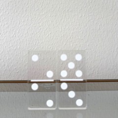 Clear Acrylic Dominoes Game Set in Case 4×7 by Sagebrook Home NEW