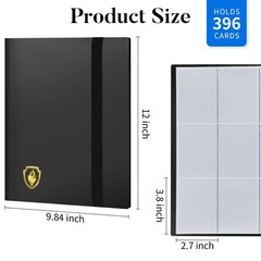 Card Binder 9 Pocket, Fabmaker 396 Pockets 9.8 x 1 x 12.1 inches, Blue
