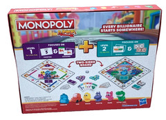 Hasbro Monopoly Junior Board Game 2 Games In 1 Level 1 & 2 Ages 4+ New In Box