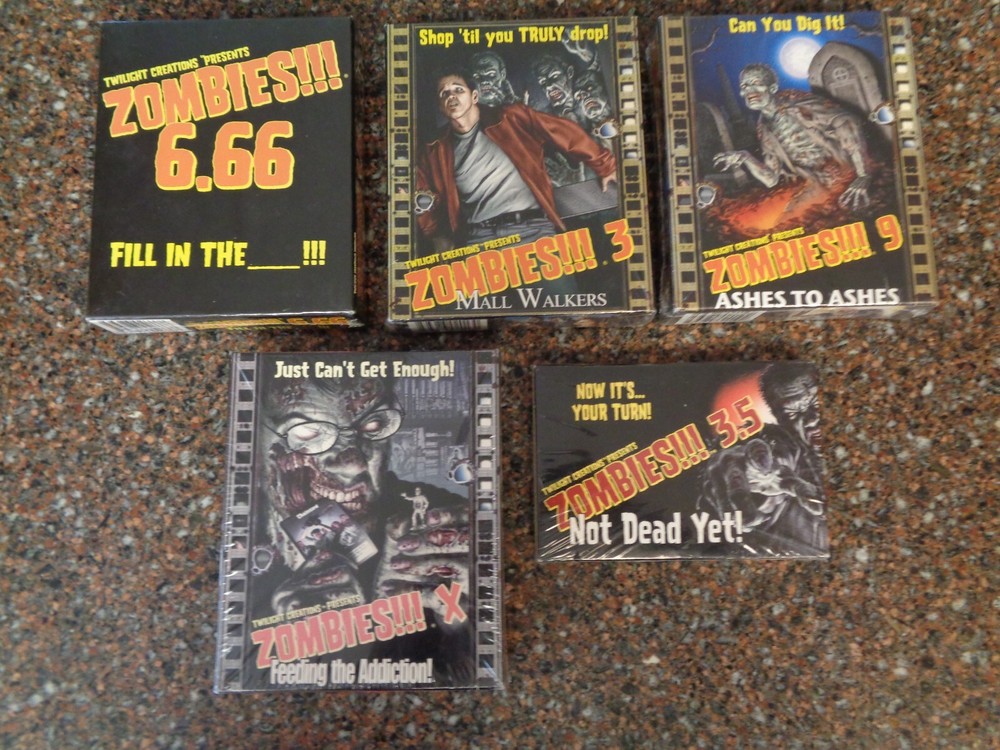 Zombies!!! Set of 5 Expansions Mall Walkers Ashes Feeling the Addition Brand New