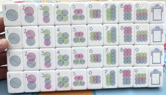LUMINAIRE PURPLE 4 Layer Acrylic Mahjong Tiles American Set 160 Tiles US SELLER!