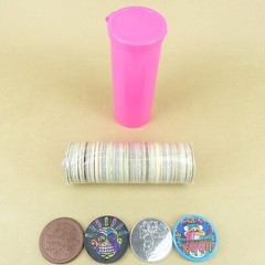 100 Pogs + 4 Slammers + Pog Tube 1990s Retro Nostalgia! Pog Game Ready To Play
