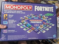 MONOPOLY FORTNITE Board Game 100% COMPLETE OPENED BOX Cards in SHRINK 2019 MF2