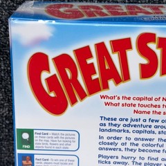 Game Zone Great States Board Game Geography Trivia 400 Cards P20026 NEW
