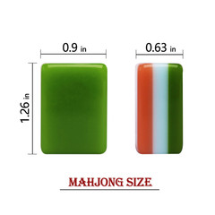 160Pcs 3-Layer Acrylic Hand Painted Oil Painting Engraved American Mahjong Set
