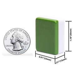 Yellow Mountain Imports American Mahjong Set, 21.7 X 10.6 X 3 Inches, Green