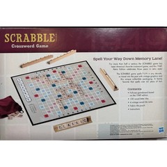 Hasbro Scrabble Retro Series 1949 Edition Board Game Wood Tiles B2850 Burgundy