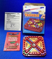 1986 Milton Bradley Pop-O-Matic Trouble Travel Game-Complete