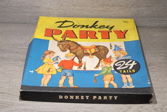 Vintage 1940s Donkey Party Pin The Tail Whitman Pub Complete