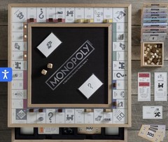 Monopoly Luxe Edition Maple Wood Cabinet Luxury Premium Game Board