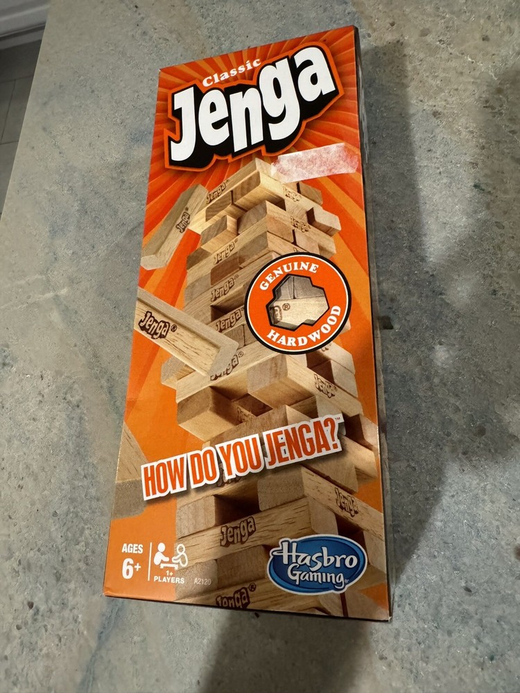 Hasbro Classic Jenga game, wooden pieces, NEW