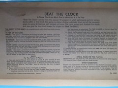 Vintage Milton Bradley Co Beat The Clock Game 2nd Edition 1969