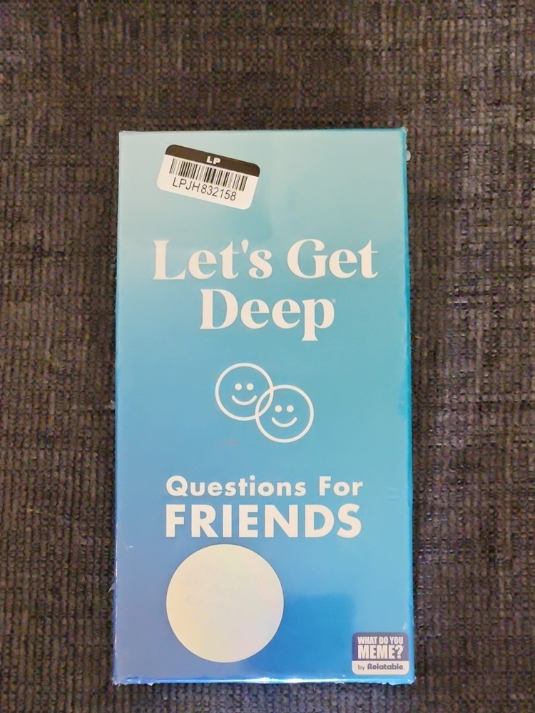 Let’s Get Deep Questions for Friends Game with 50 Activity Cards NEW Sealed