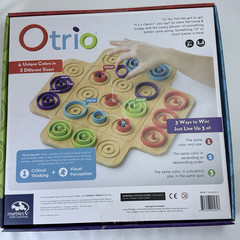 Otrio Deluxe Strategy Game By Marbles Brain Workshop Wooden Board 8+ Years