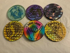 Lot of 6 Various Vintage Pogs Slammers 1990’s – Rare