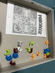 Parcheesi with Plastic Animal Figures COMPLETE Hasbro 2009 Pachisi Classic
