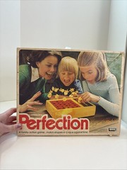 1975 Vintage Lakeside Perfection Board Game – Working – missing one piece