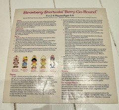 Vintage 1981 Strawberry Shortcake Berry Go Round Game Parker Brothers Incomplete