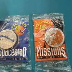 Lot 3 Long John Silvers Vintage Space Caps/Pogs Sealed Package Moon ZA5