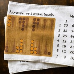 Artful Backgammon Cubes Sports Towel Reference Positions & MET – 21cm x 110cm