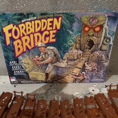 1992 Forbidden Bridge Board Game Milton Bradley Tested WORKING Vintage Rare HTF
