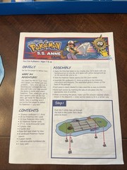 Milton Bradley POKÉMON S.S. Anne Expanding 3D Board Game Incomplete As Is.