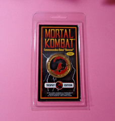 Pogs * 1990s * MORTAL KOMBAT * 18K Gold Plated Metal Slammer * FREE SHIPPING *