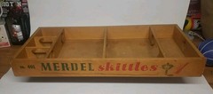 Merdel Skittles 401 Vintage Bowling Game ~ 2 Tops 11 Pins