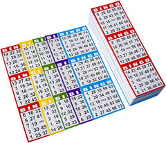 Bingo Paper Game Cards – 3 Card -100 Books of 5 Sheets