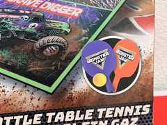 Full Throttle Monster Jam Table Tennis Ping Pong Set Table Tennis