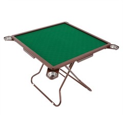 Mahjong Table with 4 Cup Holders & 4 Drawers for 4 People,Foldable Mahjong Table