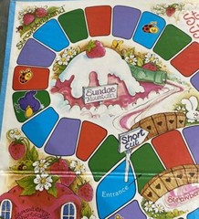 Vintage 1979 Strawberry Shortcake Berries To Market Game BOARD & 2 Pieces