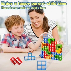 HOMELAM 48 PCS Tetra Tower Stacking Game – Educational Balance Toy for Kids