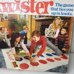 Vintage 1986 Twister Board Game Milton Bradley 80s Party Decor Game Night USA