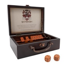 Front Porch Classics, Circa Shut the Box, Wooden 9 Number Dice Game with Case…