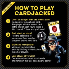 CARDJACKED Party Game – 4-10 Players, Ages 8+, 20+ Minutes – Family-Friendly …