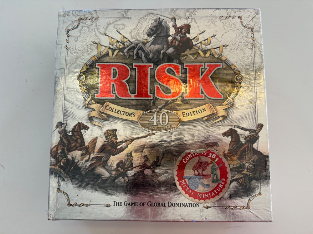Risk 40th Anniversary Collector’s Edition Board Game Hasbro New Factory Sealed