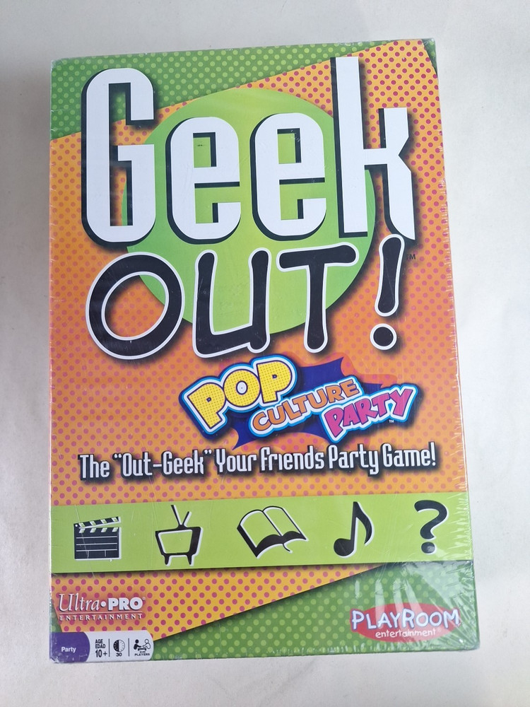 Geek Out Pop Culture 2014 Party Game Night Playroom Brand New Sealed