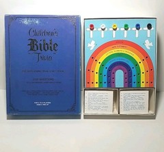 COMPLETE – 1984 CHILDREN’S BIBLE TRIVIA Game Cadaco 2,100 Questions/Answers