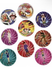 Pokemon 1st Generation Tazos Pogs 36 Piece Lot Pikachu Ash Misty Nintendo
