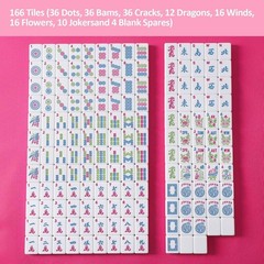 NEW 1.2″ American Mahjong Tile Set 166 Pink Tiles Only No Racks
