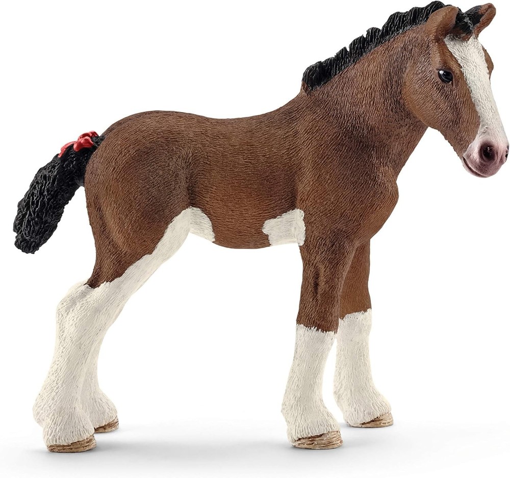 Farm Animal Horse Figurine Clydesdale Foal Toy Kids Toddlers Schleich World Toys
