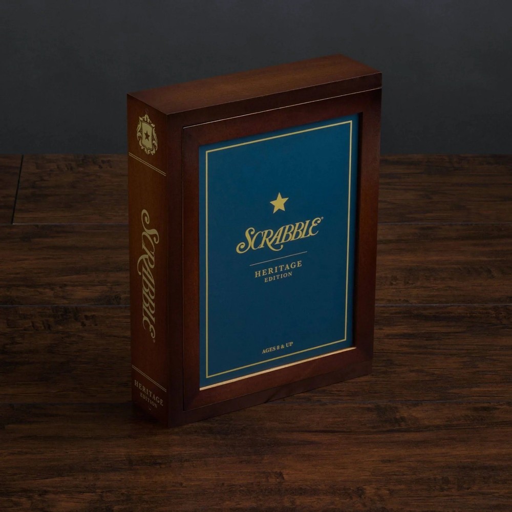 Scrabble | Heritage Edition Board Game | Walnut Storage Box | Brand New-In Box |