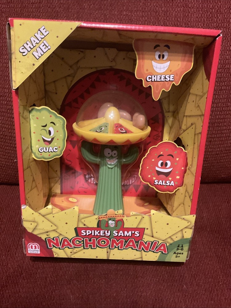 Spikey Sam’s Nachomania Game by Mattel Games cinqo de mayo nachos game salsa NEW