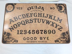 NO ROUND INSERT!! William Fuld MYSTIFYING ORACLE Original Ouija Board&Planchette