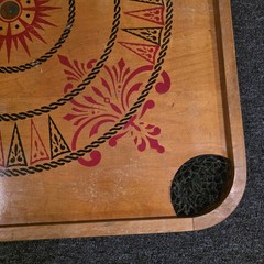 Antique Carrom Company Double Sided Wood Game Board No. 1 Archarena 28.5″X28.5″