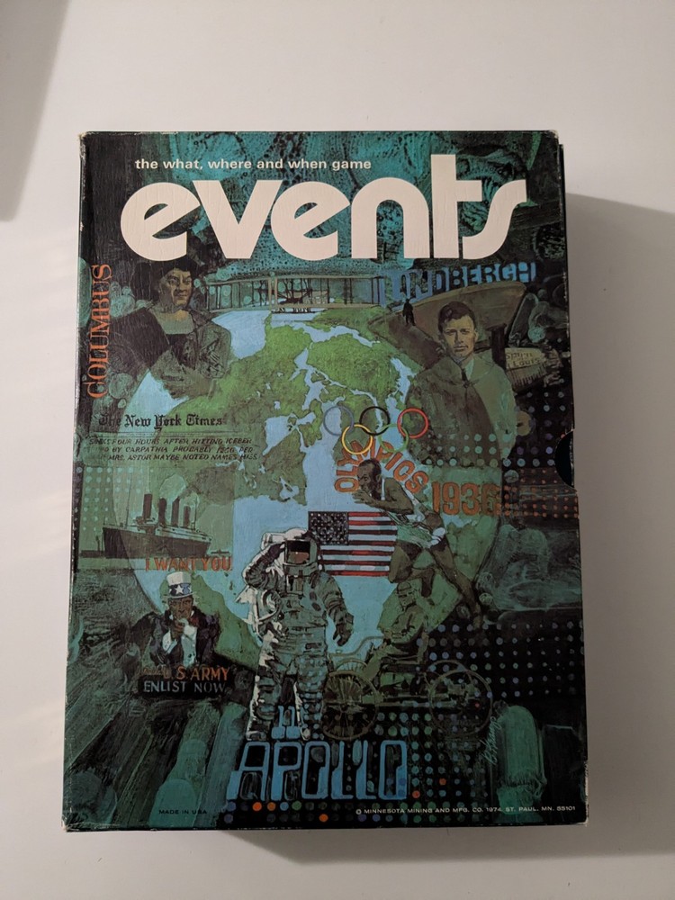 1974 Events 3M Bookshelf Board Game