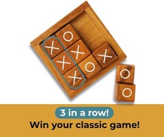Wooden Tic Tac Toe Coffee Table Decor Game Living Room Home Office Decorative…